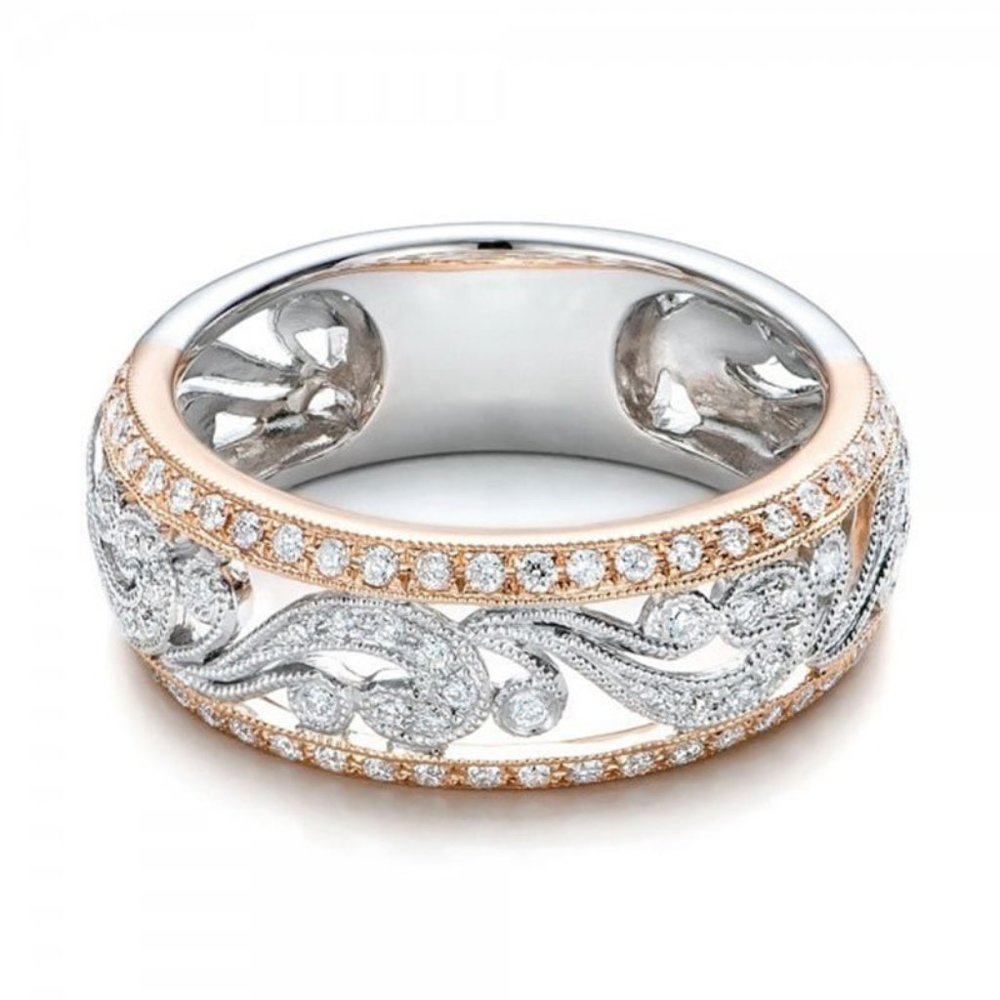 New Two Tone 925 Silver Sapphire Ring - Picture 5 of 5